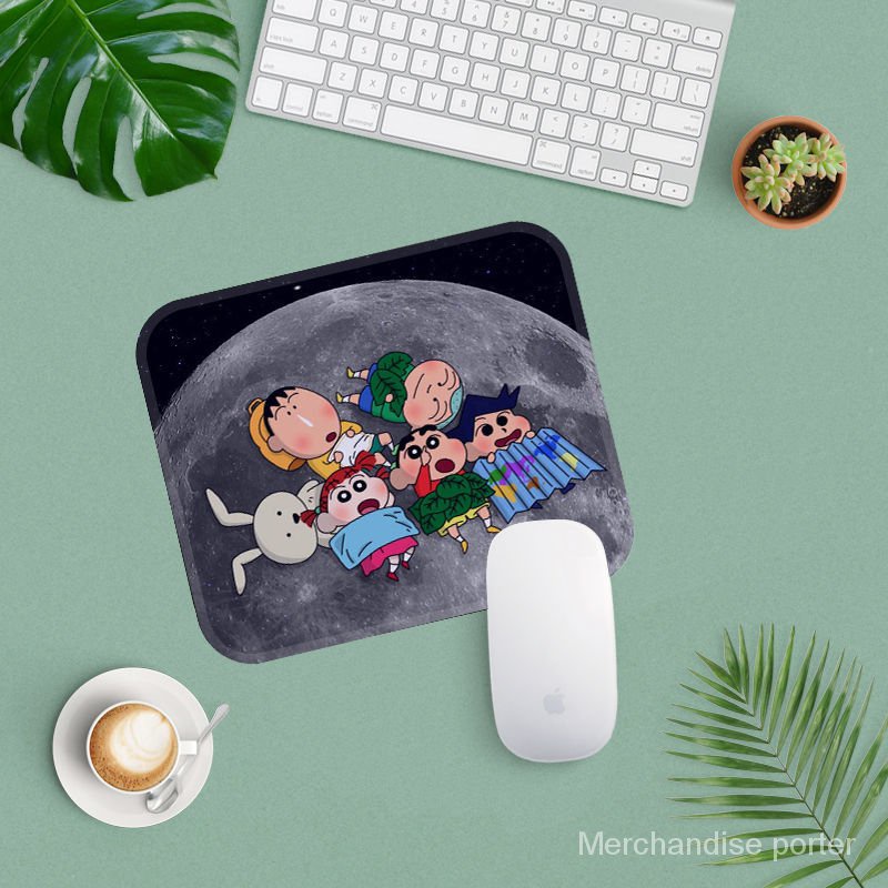 Personality Cute Cartoon Crayon Xiaoxin Notebook Mouse Pad Elementary School Student Simple Lock Edge Thickened Waterproof Mouse Pad