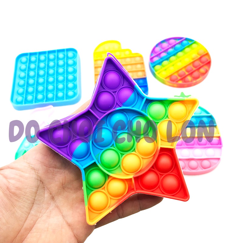 Đồ Chơi Bóp Tay Xả Stress - Đồ chơi POP IT Giảm căng thẳng silicon áp lực tròn và vuông