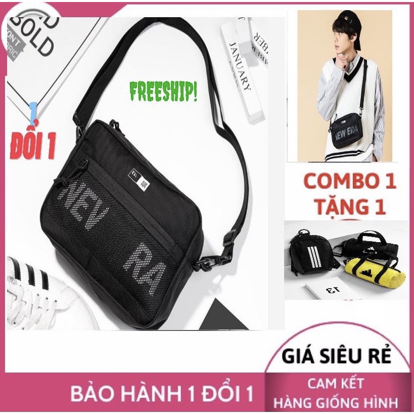 Túi nam đeo chéo Newera QASA, Túi đeo chéo thời trang Hàn quốc nhiều ngăn vừa ipad chống nước