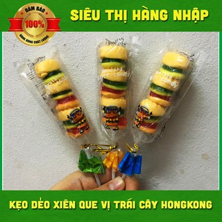 4 cây kẹo dẻo que hình Hamburger xâu Hongkong