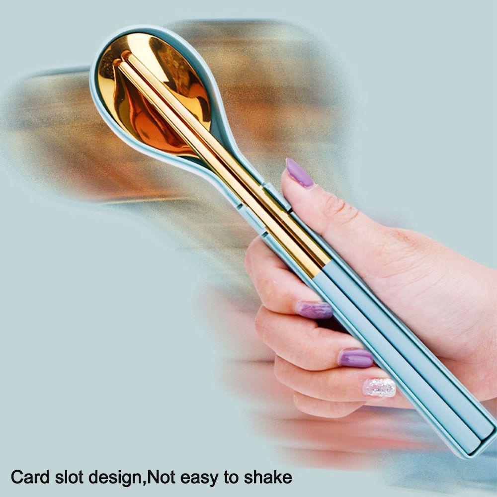 Bộ Muỗng Đũa Nĩa 1 Món Thiết Kế Nhỏ Gọn Tiện Dụng Mang Theo Du Lịch /