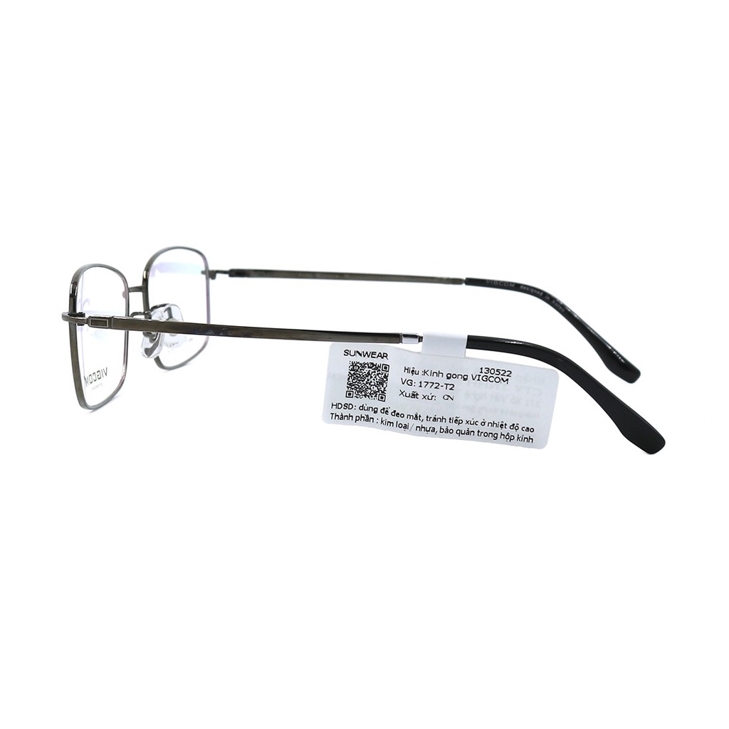 Gọng kính nam nữ thời trang Vigcom VG1772 T2 nhiều màu chính hãng, thiết kế dễ đeo bảo vệ mắt