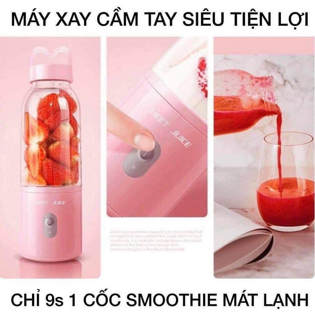 Máy xay sinh tố cầm tay mini Meet Juice 500ml , máy xay sinh tố mini nhỏ gọn cầm tay đa năng - Thegioigiadung.net