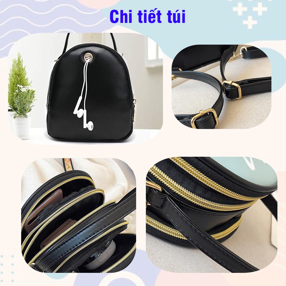 Túi Xách Túi Đeo Vai Đeo Chéo Nữ 3 Ngăn Đi Làm Đi Chơi Nhỏ Nhắn Tiện Lợi Thời Trang Cao Cấp