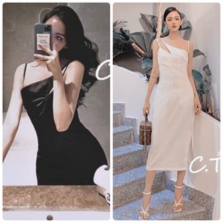 Đầm suông khoét vai