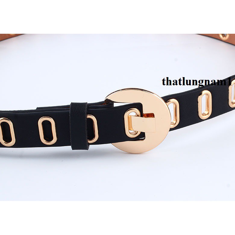 Thắt lưng nữ nhiều lỗ VUÔNG T6 - Bản 2.5cm