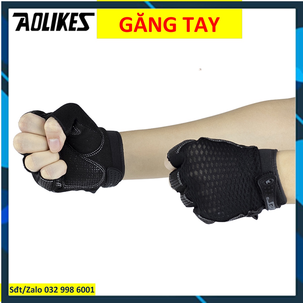 Găng tay tập gym thể thao chính hãng Aolikes cao cấp  chinhhang