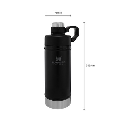 Bình Nước Cách Nhiệt Chân Không Stanley Cổ Điển 532ml Màu Đen / Ht. Xanh Lá Cây