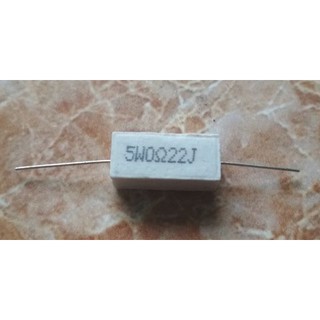 Hộp 100 Con Trở Sứ 0.22 Ohm 5W Chân Đồng