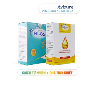 Combo Canxi hữu cơ cho bà bầu Avisure Hical và DHA tinh khiết Avisure DHA cho bà bầu 100 viên