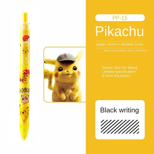 Bút Mực gel Dạng Nhấn Hình Pokemon Pikachu DIY Cho Trẻ Em