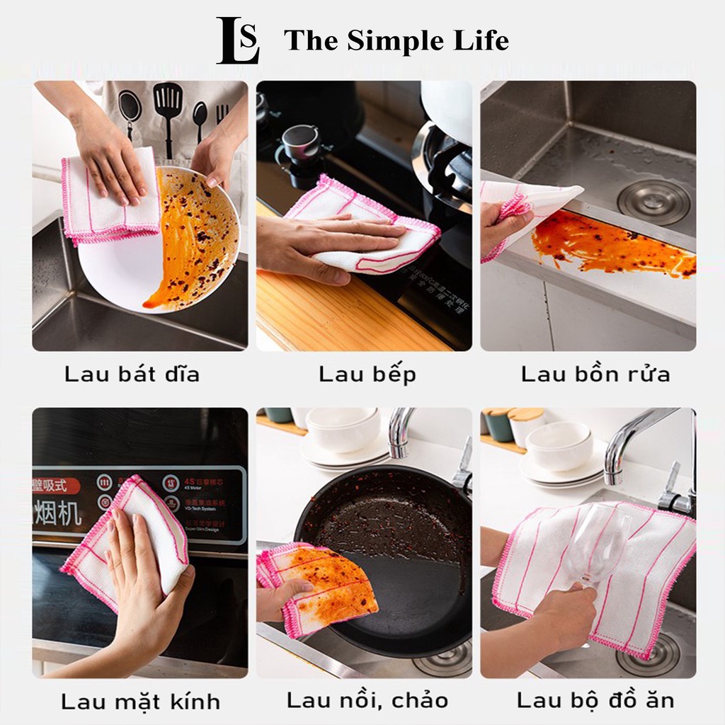 Khăn lau bếp siêu thấm, khăn lau chén đĩa, tay, lau nhà, bếp 5 lớp siêu sạch đa năng, mềm mịn, cao cấp [CHÍNH HÃNG]