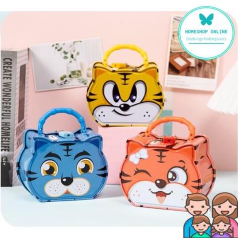 Kắt Sắt Mini Hình Con Hổ Siêu Hot, Két Sắt Tiết Kiệm Tiền Cho Bé Hình Elsa, oto, hổ, kitty trai gái Home Shop Online