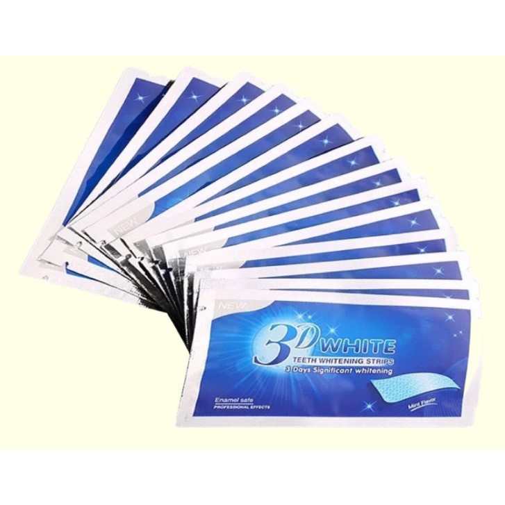 Hộp 7 Miếng dán trắng răng tiện lợi 3D White Teeth Whitening Strips