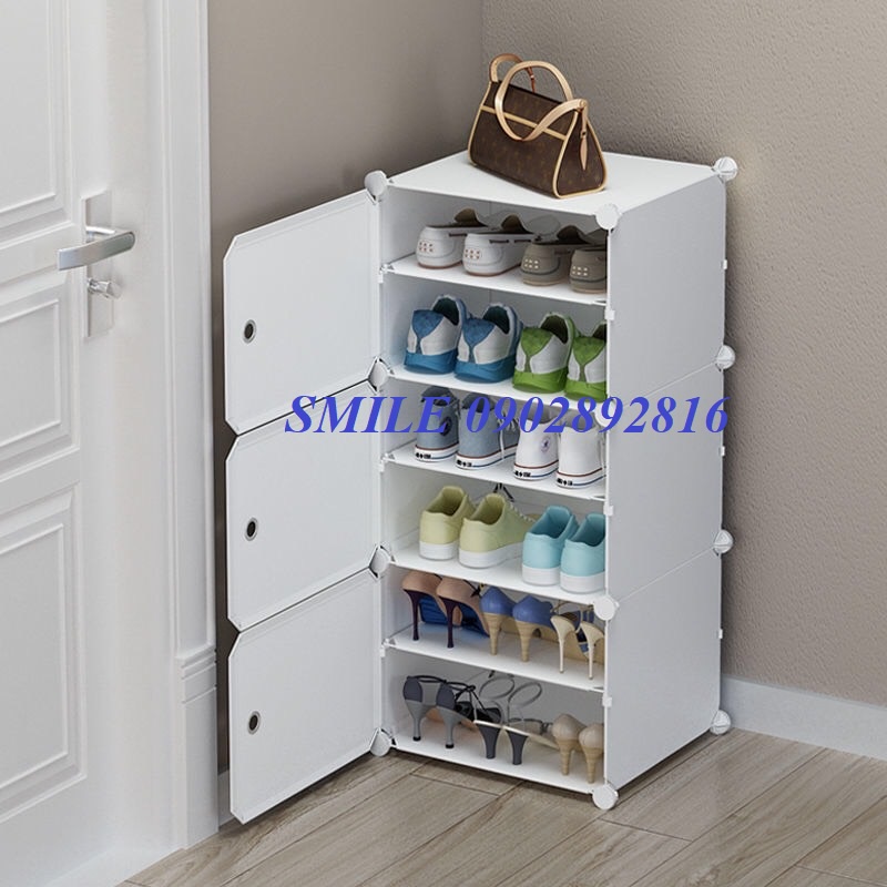 [TỦ GIÀY 6 NGĂN] TỦ NHỰA ĐỂ GIÀY DÉP KIỂU MỚI ĐỂ ĐƯỢC 12 ĐÔI GIÀY