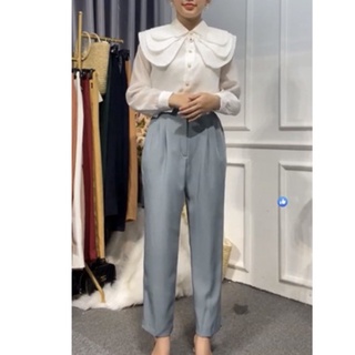 Quần tây baggy xanh xám