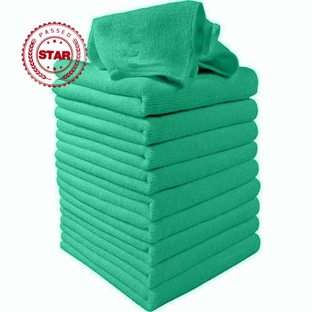 1 Khăn Vuông Sợi Nhỏ Màu Xanh Lá Đậm Dùng Trong Siêu Thị / Công Nhân / Xe Hơi E8K1