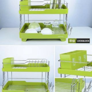 Kệ Úp Chén Bát (Chén Dĩa) 2 Tầng Lock&Lock LDR2001 (hàng chính hãng)