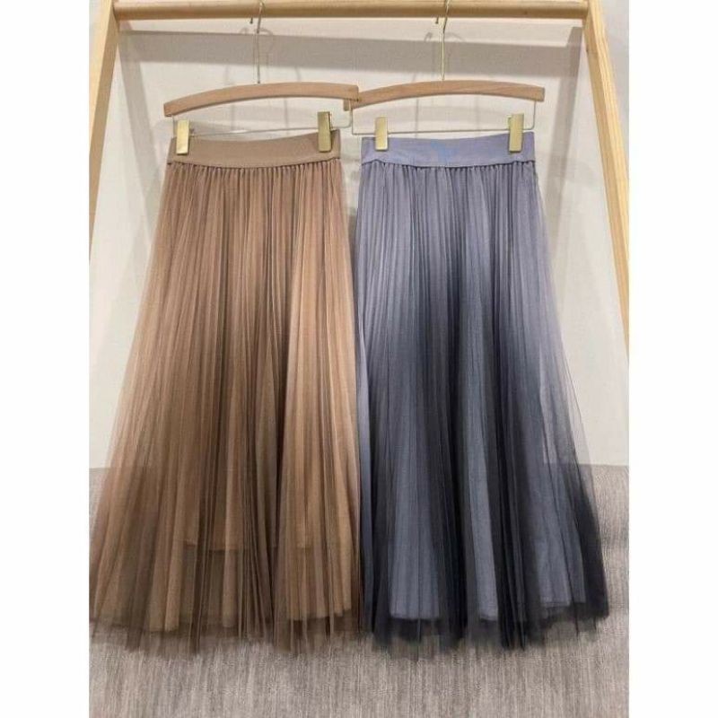 Chân váy len 2hand xếp ly chọn mẫu trên livetream