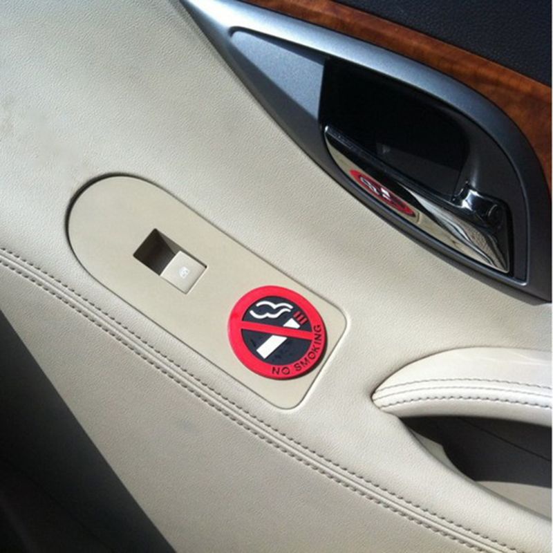Decal dán xe hơi hình logo cảnh báo không hút thuốc
