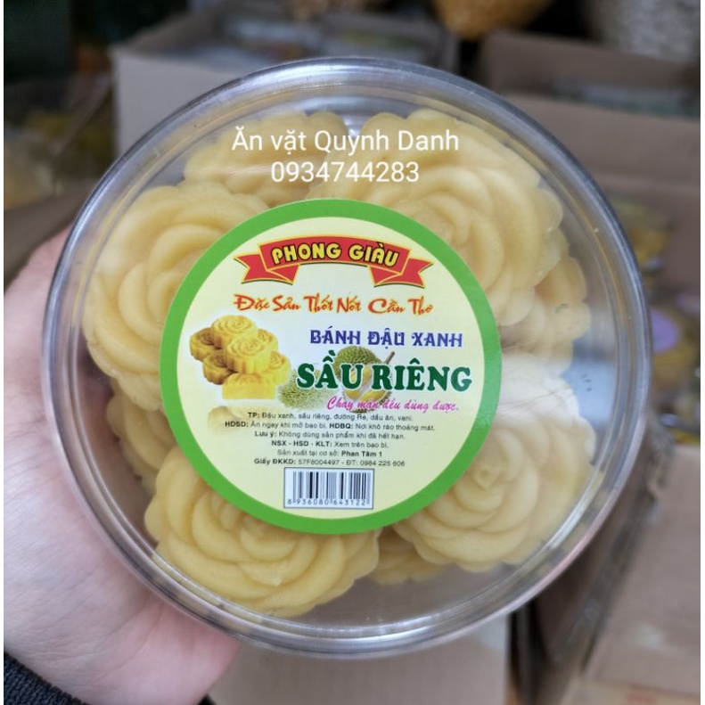 Bánh Đậu Xanh Nhân Khoai Môn, Nhân Sầu Riêng, Nhân Dừa 240G