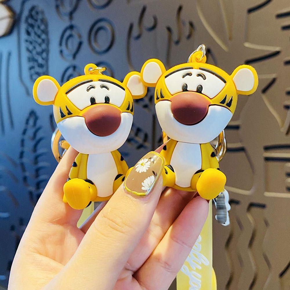 Móc Khóa Hình Hổ Hoạt Hình Vui Nhộn Trang Trí Túi Xách / Balo Cho Bé Trai