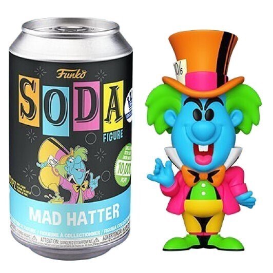 Đồ chơi mô hình funko pop Mad Hatter (Black Light) Soda Common LE 1/4200 - Disney