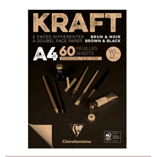 Sổ Kraft Clairefontaine 90gsm 60 Feuilles Sheets