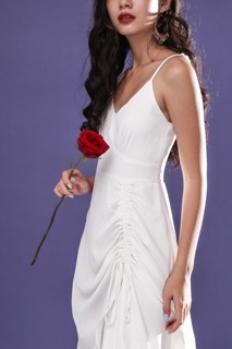 ĐẦM TRẮNG RÚT DÂY - JASMINE (có size S,M)