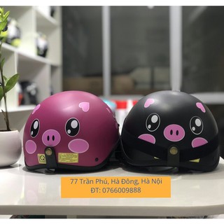 Mũ Bảo Hiểm 1/2 Heo con cute- Mũ Bảo Hiểm Nửa Đầu Chính Hãng