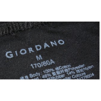 Quần lót nam Giordano cotton- gói 3 quần- Trắng, xám, đen