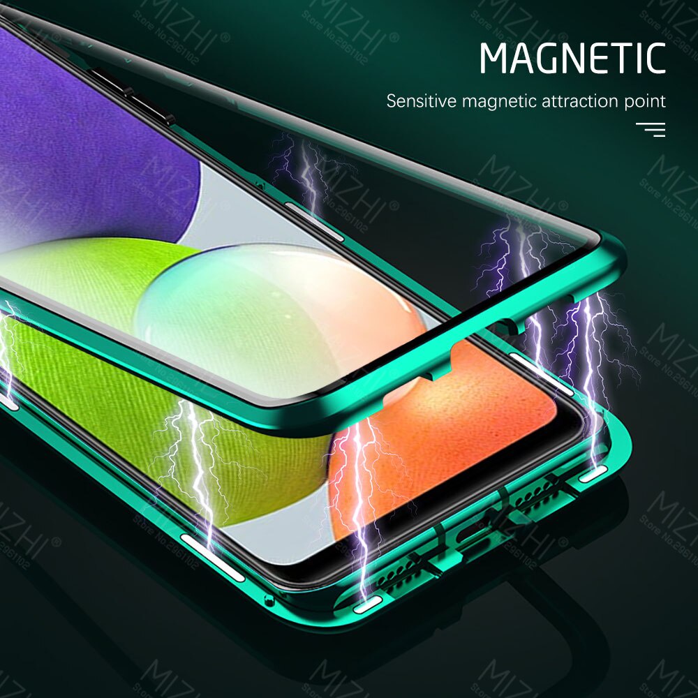 Ốp điện thoại nắp lật hai mặt kính từ tính bảo vệ 360 độ cho Xiaomi Mi 11T/ 11T Pro