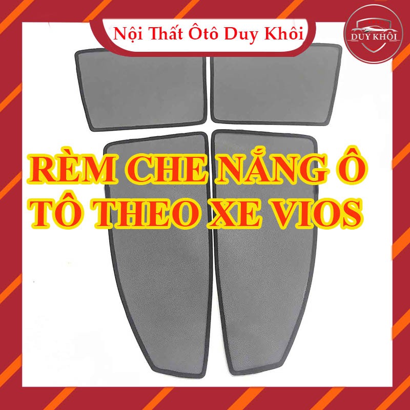 Rèm che nắng theo xe Toyota Vios, Innova, Fortuner, Wigo, Altis, Yaris, Camry, Rush, Hilux - Bộ 4 tấm dính nam châm
