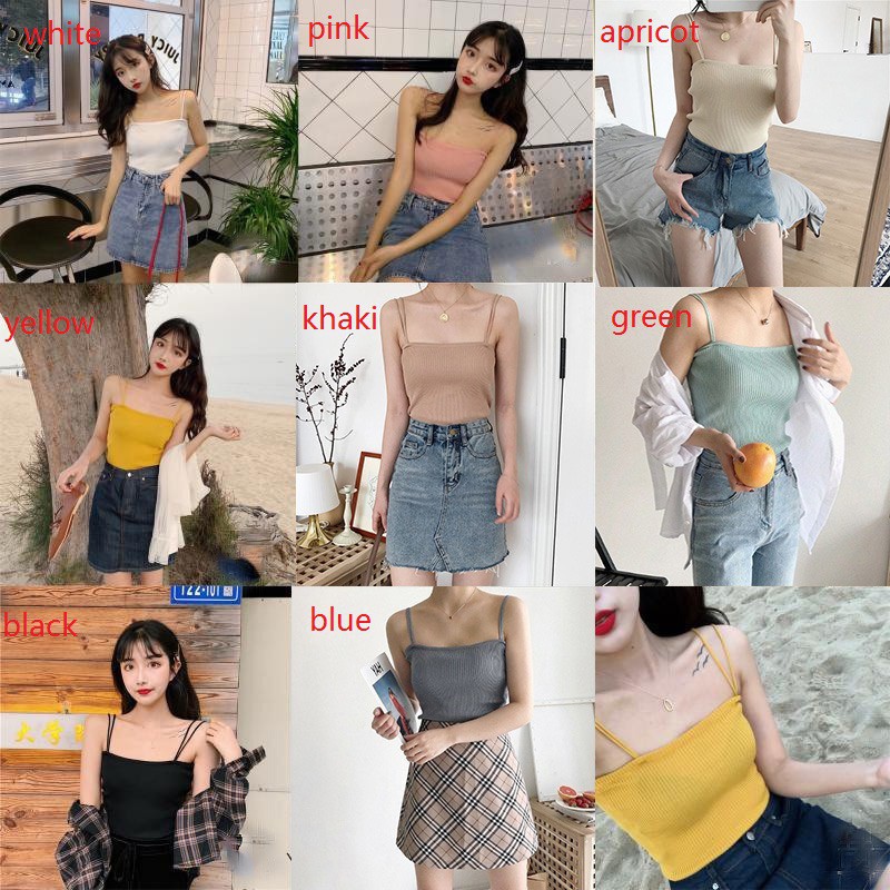 Áo không tay hai dây mảnh thiết kế gợi cảm cho phái nữ