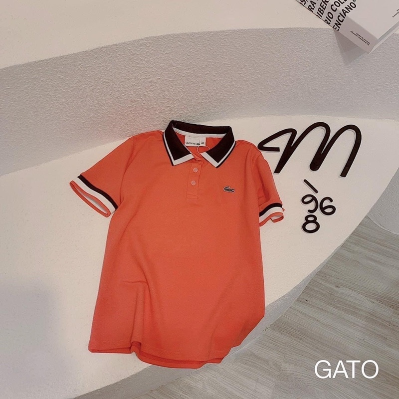Áo polo cam phối cổ viền đen siêu xinh