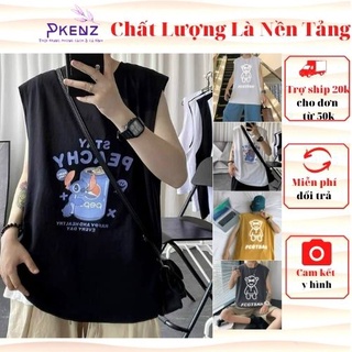 Áo thun ba lỗ nam in họa tiết hoạt hình cực đẹp