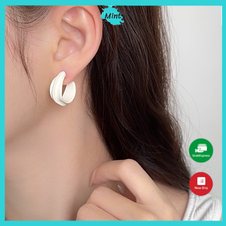 Bông Tai Nữ ❤️KHÔNG GÂY DỊ ỨNG❤️ Bông Tai Chất Liệu Silicon Chuôi Bạc 925 - Khuyên Tai Phong Cách Hàn Quốc