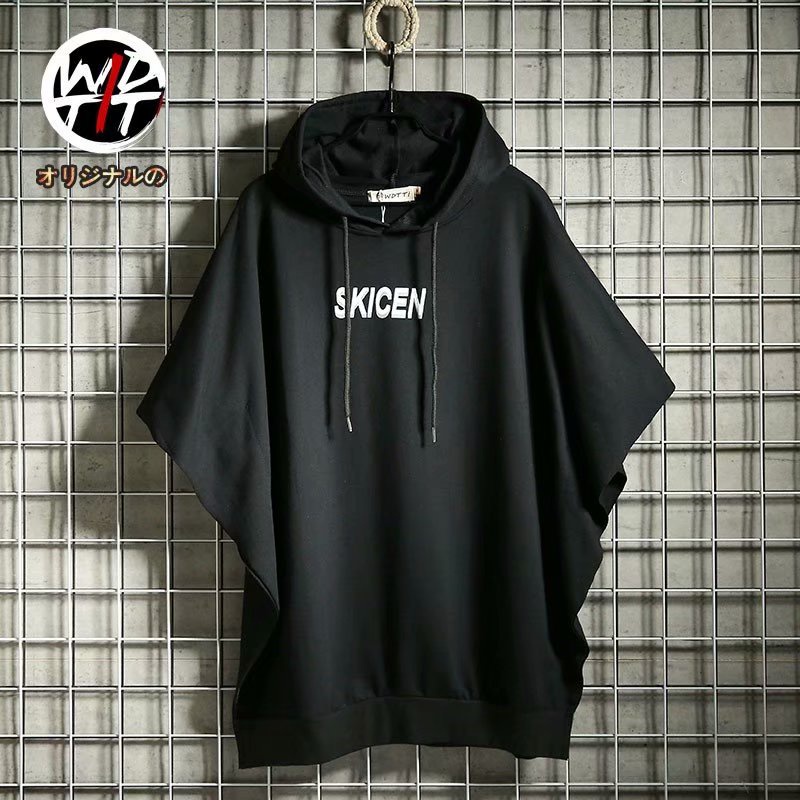 Áo Hoodie Tay Ngắn Dáng Rộng In Chữ Kiểu Hàn Quốc Thời Trang Mùa Hè Cho Các Cặp Đôi