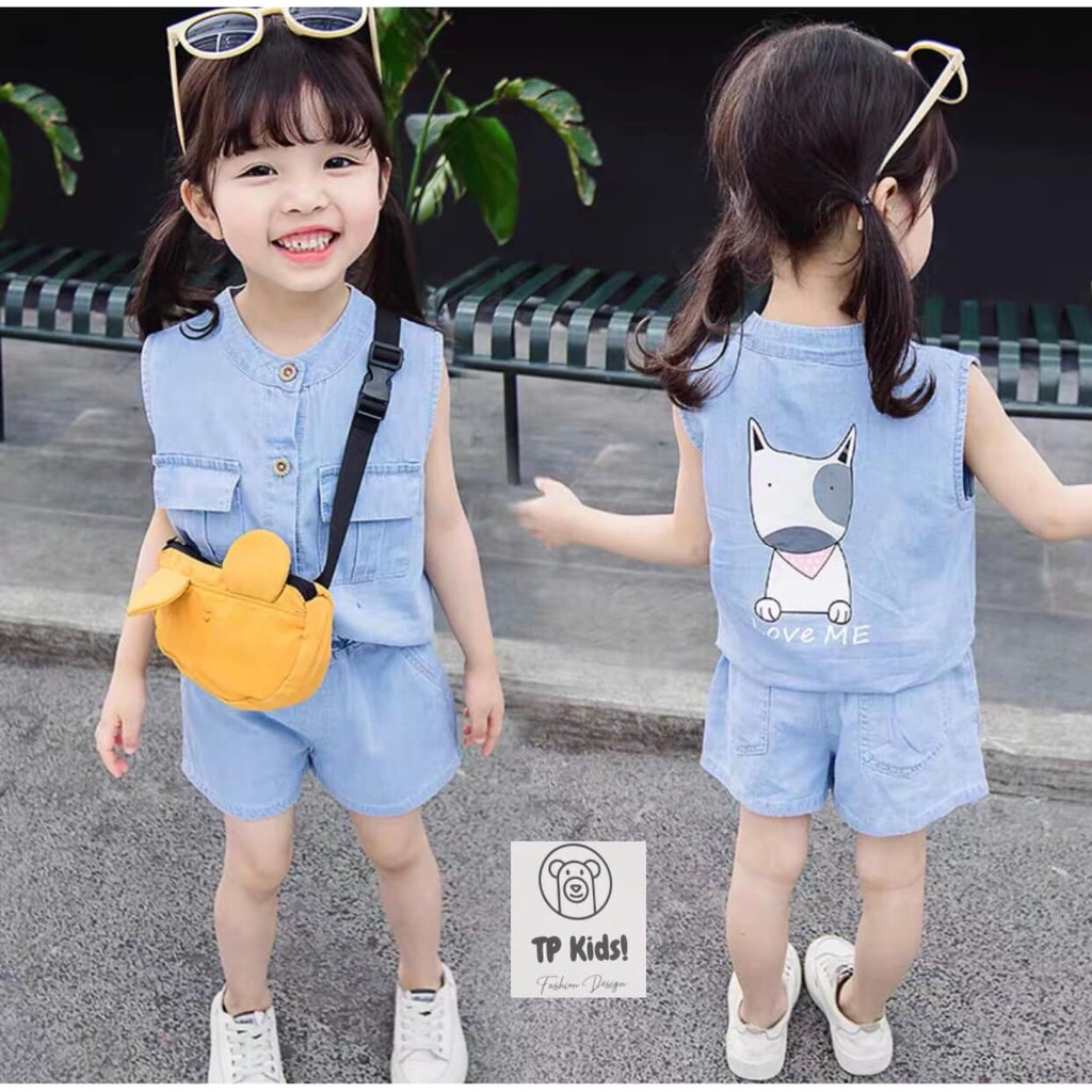 Sét Bộ Bò Bé Gái Chú Chó đáng yêu HÀNG ĐẸP Goodbabyvn