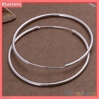 Bông tai mạ bạc dạng tròn đơn giản
