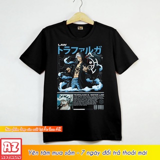 Áo thun anime one piece màu đen in hình law - Mẫu mới M2946