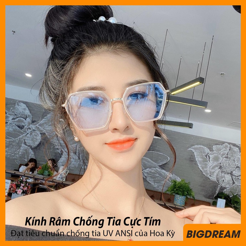Mắt kính thời trang nữ chống tia UV cao cấp JJ1125 - Kính mát kiểu dáng lục giác sang chảnh, kiểu dáng độc đáo | BigBuy360 - bigbuy360.vn