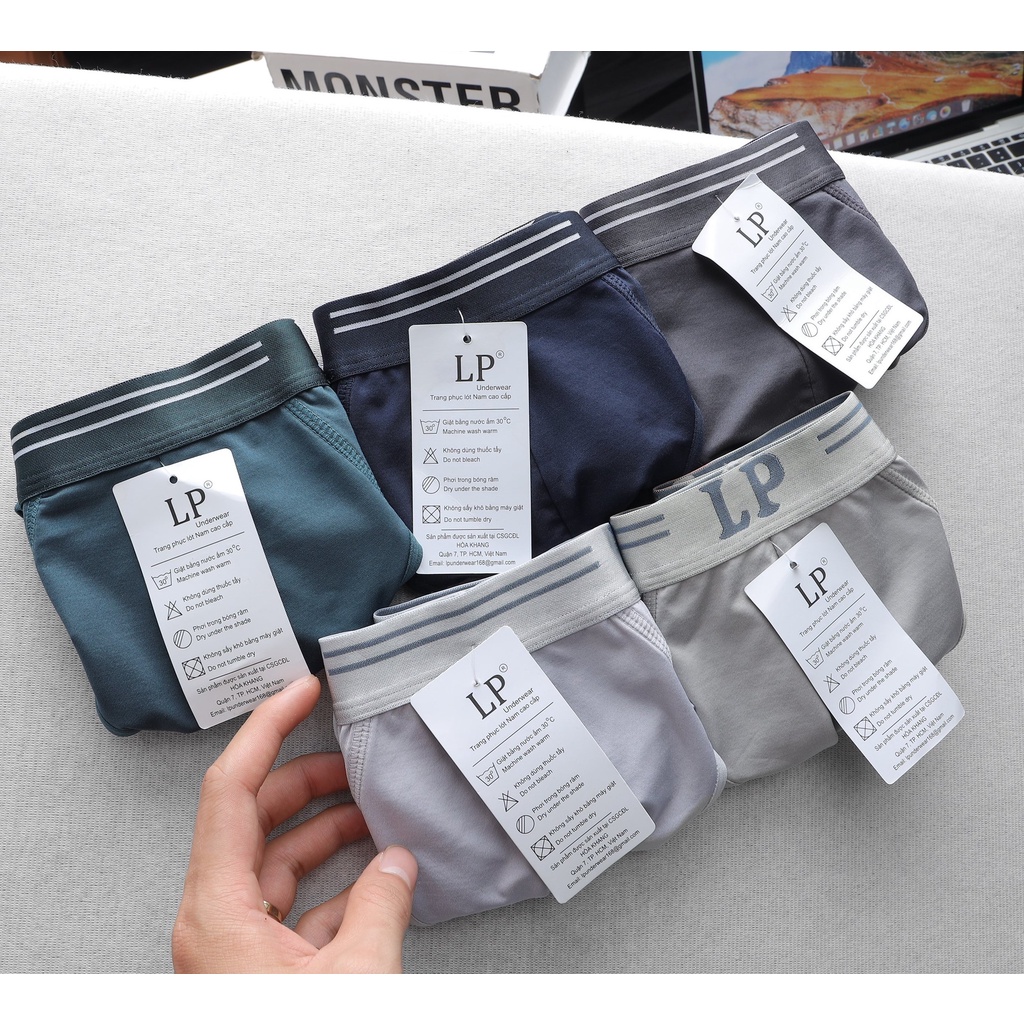 Quần Lót Tam Giác Nam LP cao cấp 100% Cotton co giãn siêu tôt có BigSize . Ivan BigSize