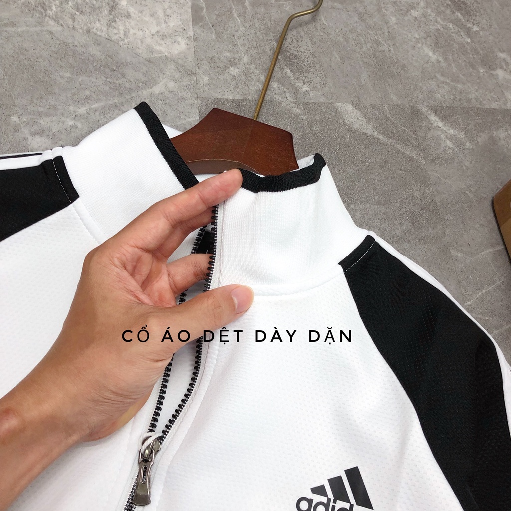 Bộ thể thao thu đông MÀU TRẮNG nam BIGSIZE cao cấp xuất khẩu kéo khóa tập gym yoga BDA - 8682