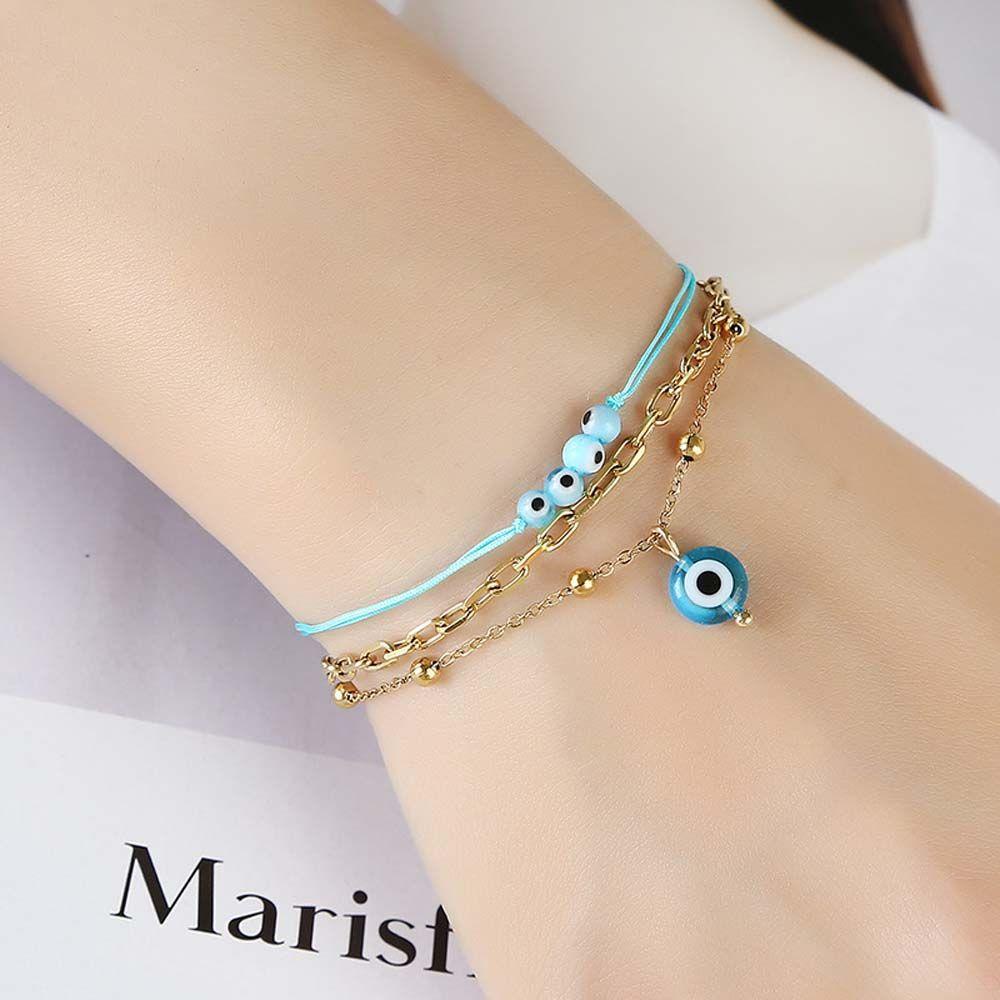 Lắc Chân Hình Mắt Quỷ Phong Cách Bohemian Thời Trang Cho Nữ