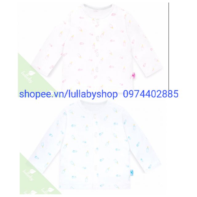 Áo dài tay sơ sinh Lullaby, áo cotton bé trai bé gái 2019