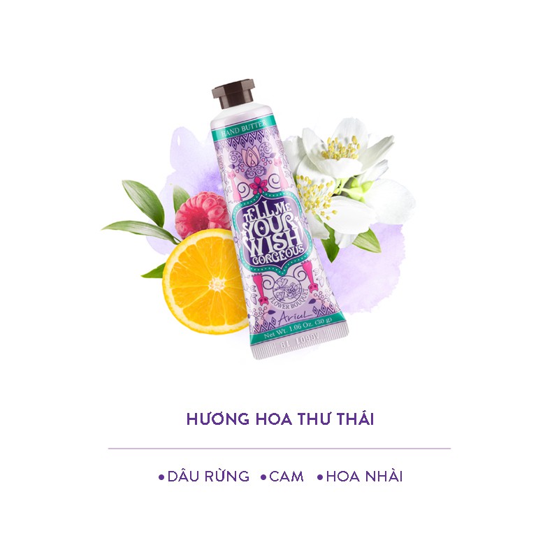 [HSD T4/2024] Kem dưỡng da tay ARIUL Tell Me Your Wish Hand Butter 30ml - Gorgeous