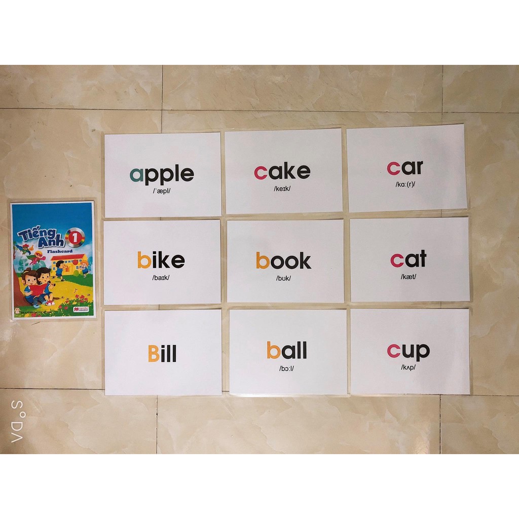 Thẻ Flashcard Tiếng Anh lớp 1 - 2 - 3 - 4 - 5 - macmillan -ép plastics
