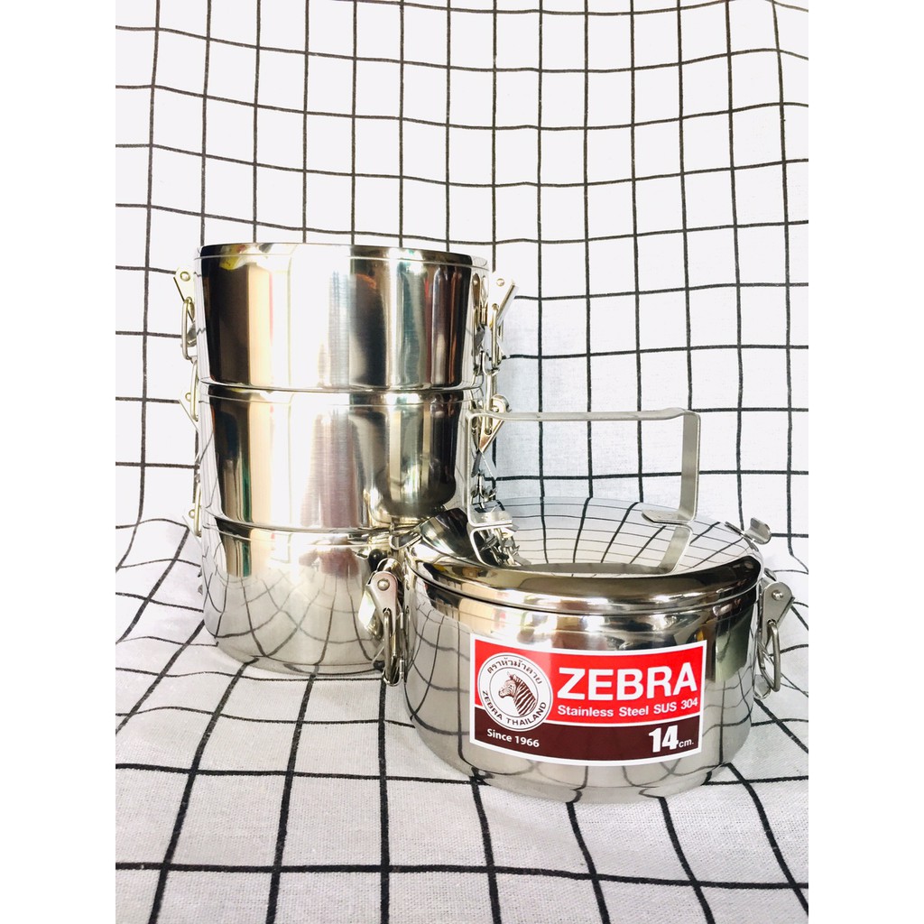 Camen inox cao cấp Zebra 4 ngăn 4 khoá cài ( 14*4k)