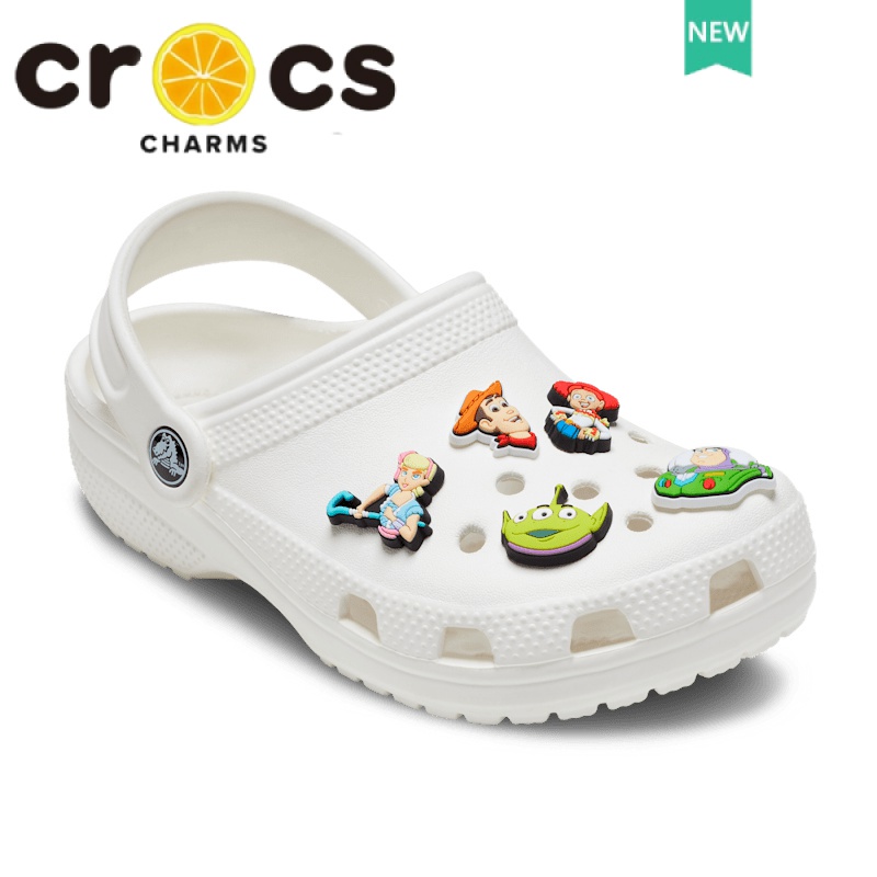 Phụ Kiện Khóa Gài Hình Giày crocs Họa Tiết Hoạt Hình Toy Story DIY Trang Trí Trên Cùng